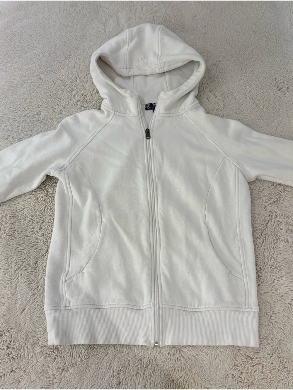 Tuff Athletics White Zip-Up Hoodie